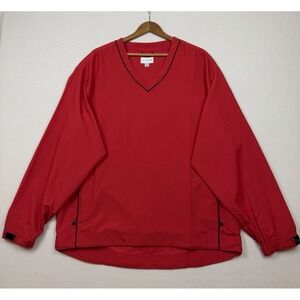 Cutter & Buck WindTec Windbreaker Pullover Jacket Mens Large Pocket Drawcord Hem